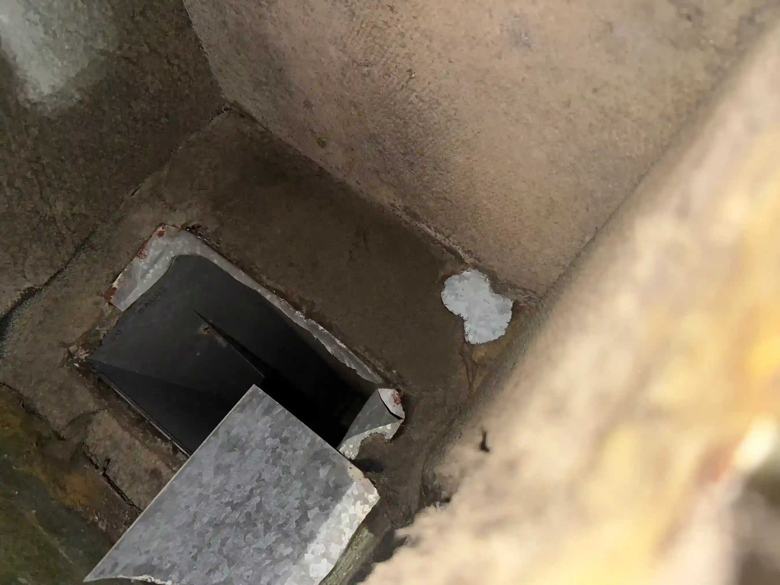Significant dust buildup on duct system interior surfaces at Sandridge property